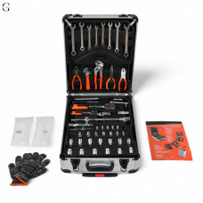 Набір інструментів на колесах W153-3 187 предметів, з викрутками, ключами та аксесуарами