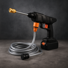 Мойка аккумуляторная высокого давления KRAFFTEC 48V, 2 аккумулятора, пенная насадка, шланг 5 м, кейс