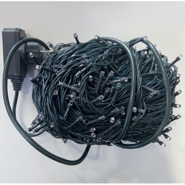 Гірлянда  Вулична Нитка 800 LED/МУЛЬТИК/ Зелений Провід/50 Метрів