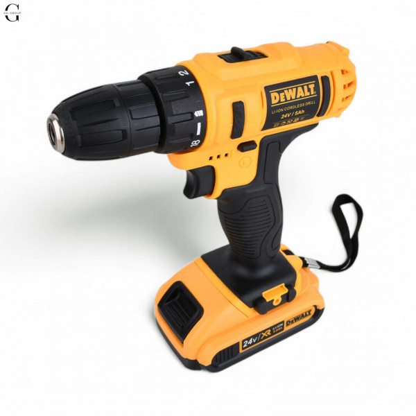 Шуруповерт аккумуляторный DeWalt 21V с набором инструментов в кейсе, 2 аккумулятора 2.0Ah