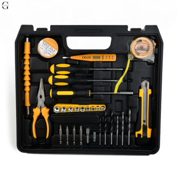 Шуруповерт аккумуляторный DeWalt 21V с набором инструментов в кейсе, 2 аккумулятора 2.0Ah