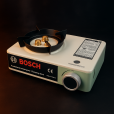 Портативна газова плита-обігрівач BOSCH 3500 Вт – турбогорілка, компактна, з кейсом, працює від цангового балона та великого балона.
