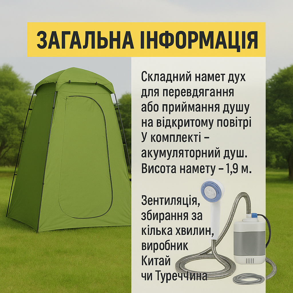 Мобильная душевая система с насосом – идеальна для строительства, дачи и кемпинга. №1