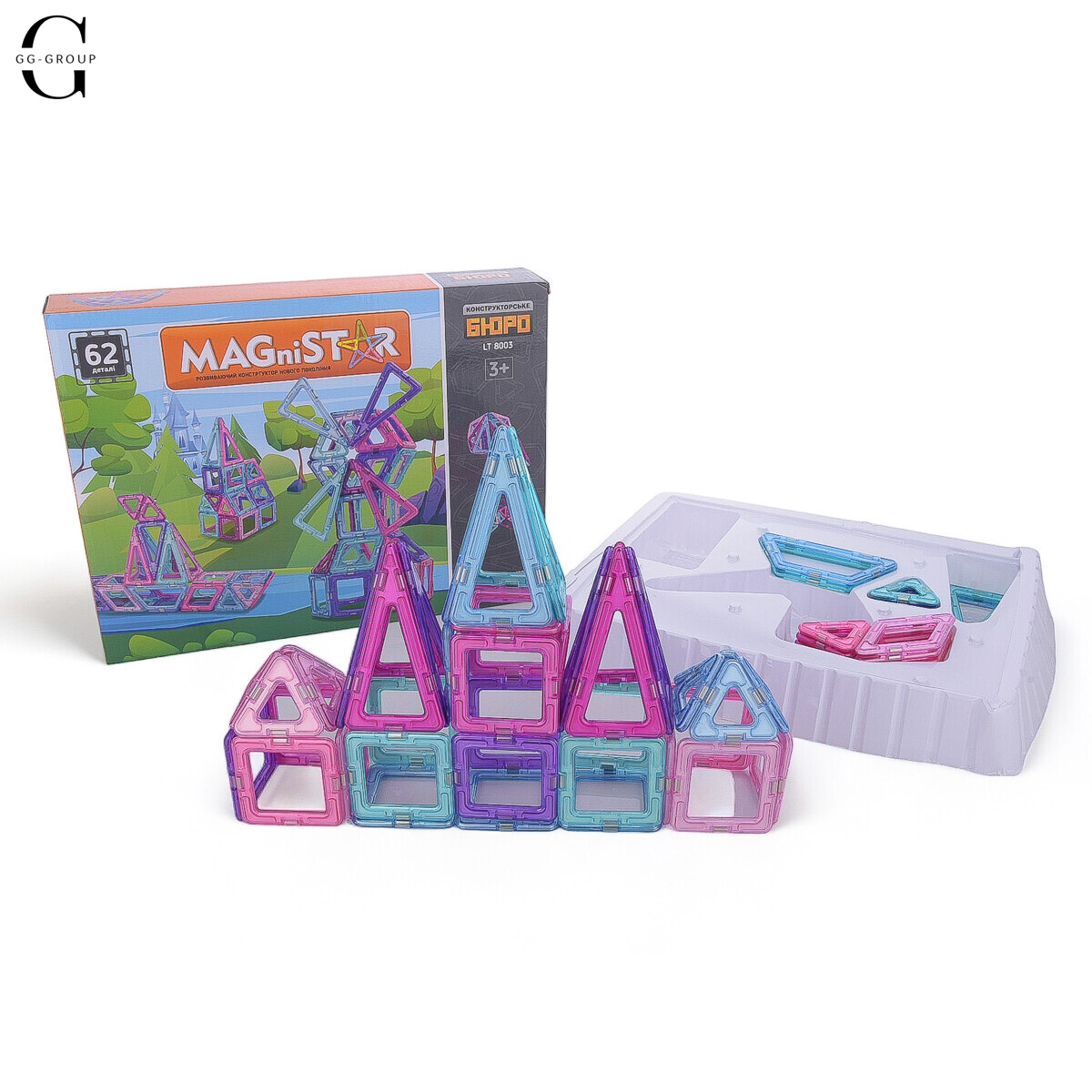 Магнитный конструктор Magical 104 детали Magnit/Magical/LIMO TOY №3