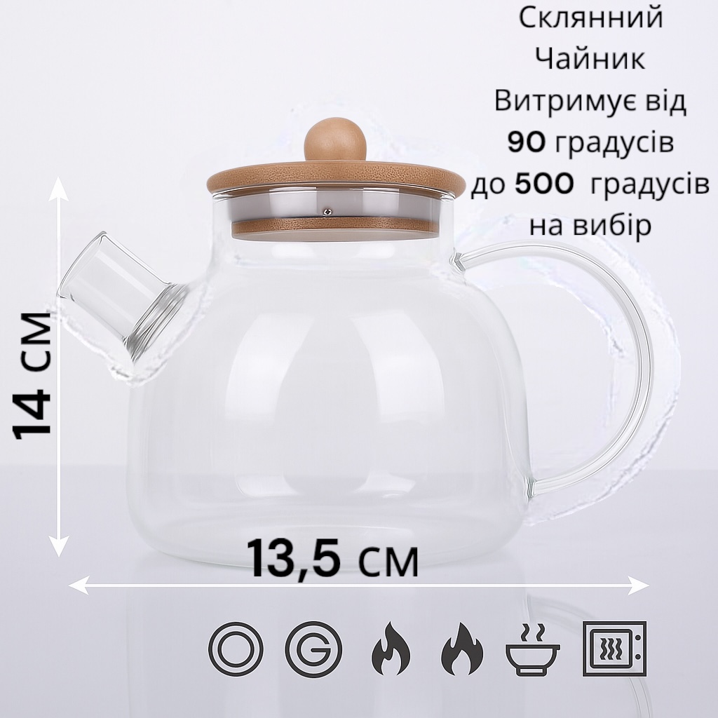 Набор стеклянных кастрюль из жаропрочного стекла №3