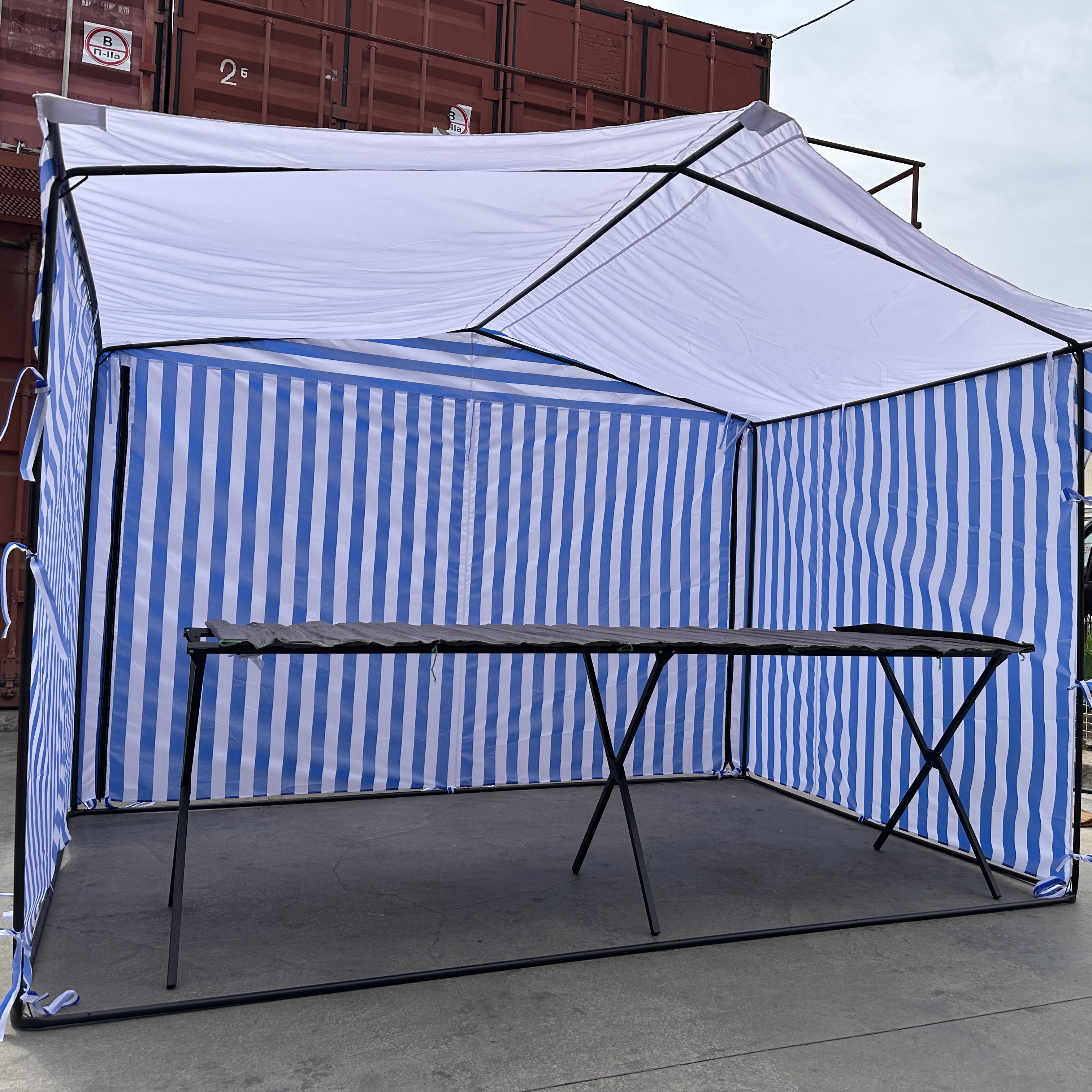 Торговая палатка 3×2 м с тентом и трубчатым каркасом, брендирование под заказ, №1