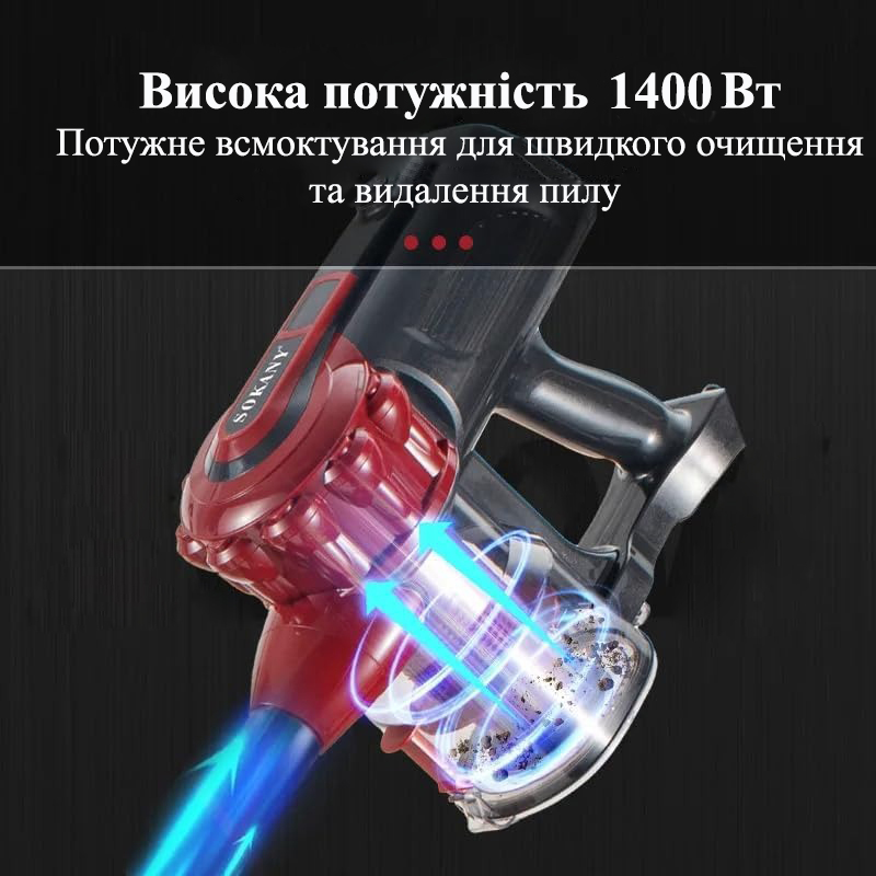 Вертикальный пылесос высокой мощности всасывания воздуха №4